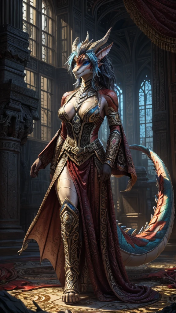 Upload to e621, By Pixel Artist, Bayard Wu, Thomas Benjamin Kennington , From Einhem, one秒, ((full length, Master Plan)),(Detailed lighting by Bonifasco), (Detailed scale), (DETAILLIERTE HAUT), ((only, Beautiful colorful tail)), (Open hair)), ((Genaue Information)), [Ambient Light],  [expliziter Inhalt], [Sharp focus], (questionable content), (shadow), ((masterpiece)), Feel, Chest of medium scale, Fluffy multi-colored dragon, ((dragon脸, dragon头, Schuppenkop, dragon角)), furry fantasy Art, furry Art, High Resolution Committee, second Art, Art,Sakimichan is beautiful, masterpiece, best quality, detail representation, Vibrant colors, Detailed face, Perfect lighting, 完美的shadow, Perfect eyes, Focus on the girl, dragon eyes, Flawless face, ((Beautiful colorful tail)) dragon, Light skin, dragon女孩, Can be solved, Scaly woman, dragon爪, Large only muzzle, Multi-colored scale, Look at the audience, Half closed eyes, one, (masterpiece), (best quality), (Illustration), ((Dehya von Genshin Impact, only hairstyle, Elegant black and red fabric, blue eyes, Steel spring)), Detailed scale, Balanced Coloring, Global Illumination, Ray Tracing, Good lighting, scale, , I&#39;Ich schaue den Betrachter an, Attractive appearance, Elegant and seductive pose, (The highest altitude in the desert, dune), ((Slim and very strong, only slender legs)), painting, style by italian Artist Pino Daeni, beautiful girl, Height, Short hem length to mid-thigh, Thin waist,  big eyes, very only eyelashes, only beautiful legs, Very high quality model, pure Detailed face, ((Strike a pose))
