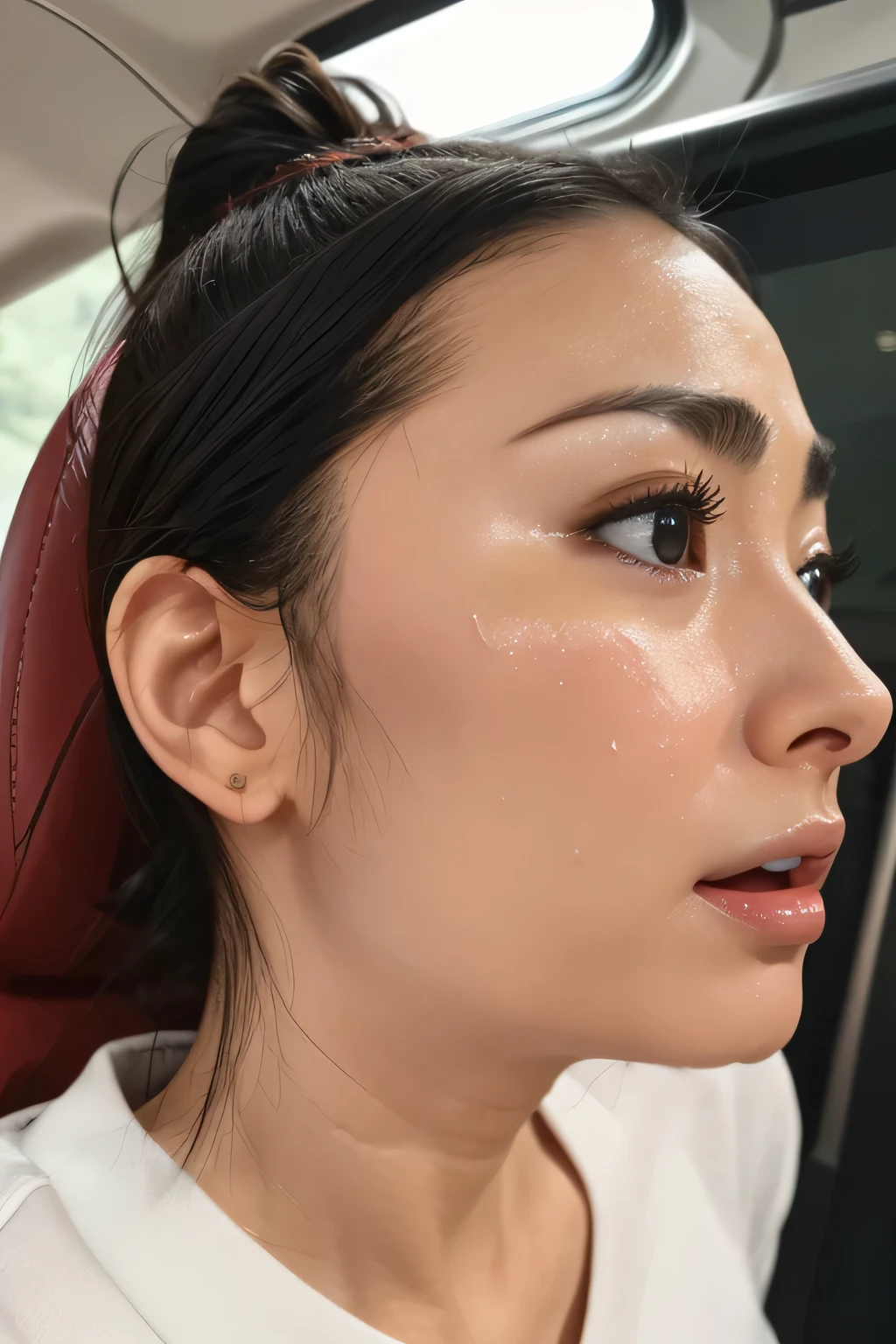 Beautiful Japanese actresses,(photo Realistic:1.4), (hyper Realistic:1.4), (Realistic:1.3),Very detailed, Edge Orgasm,face Focus, ((Woman with open mouth)) , Edgy Woman _face、Age 35、Black-haired、 News anchor、,Commuting Train,Inside the car,congestion,Stand and grab the strap,Male passenger in the back seat,((Sweat)),((skin shining with Sweat))((Clabrasion glistening with Sweat,face shining with Sweat)),,Entrance to the house、In front of the entrance、In front of the shoe rack、White collared shirt,Hair tied up、teacher,Frowning, eyeball, Glare, Frowning, Frowningをする, shout, Big eyes, Crazy Eyes,((oil filter))((Bukkake))((Super Hard Orgasm))Wet Filter,(Symmetrical nose)((Raise your eyebrows, Frowning, close your eyes))((横face))Looking to the side,