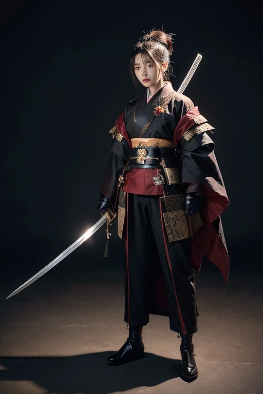 Samurai Swordsman woman Full body sexy underwear