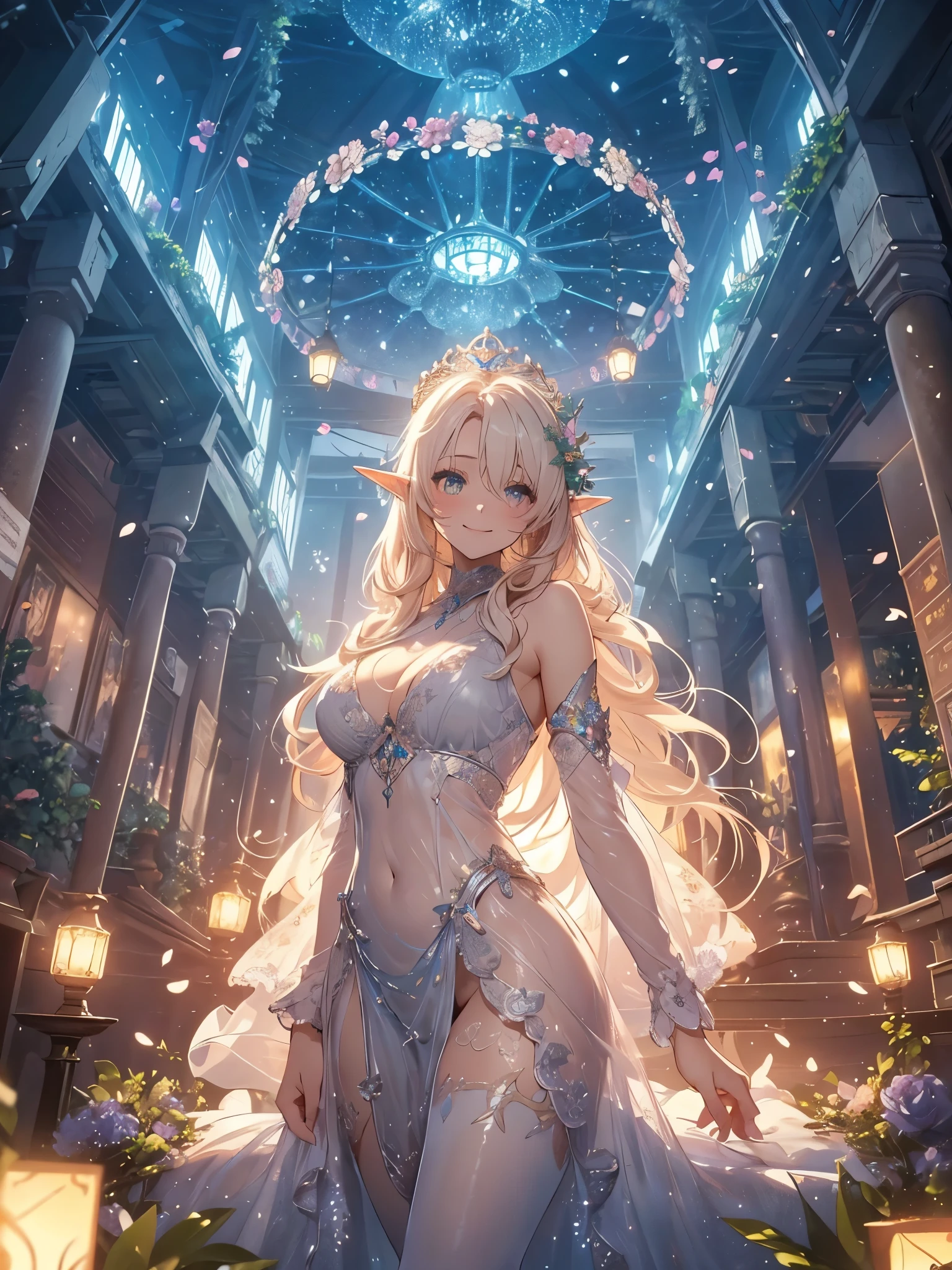 最high quality、1 woman elf on screen 、sexly, Beautifully decorated bra、Panties、Beautiful foam、、CourtyardShining fairy wings、Flower fractal art Beautiful Nature((beautiful night)) ((starry night)) 、Bigger on the screen((cowboy shot )) 、((seethroughbodystocking,underwear)),Beautiful radiance,High-definition depiction, Realistic, 8K, Unity, beautiful Shot, light smile, Beautifully and vividly drawn, , Beautiful, beautiful, clear skin、sexly,beautiful underwear,Countless rays of light pouring down, Swirling Light, Raise one arm above your head, Intense light is emitted from the magic circle in front of the girl. forest、Lots of leaves、green leaves、flower、Particles of light、Bedroom at night、Magic Palace、Fairy tale、
Romanticism,Cowboy Shot: The most beautiful form of chaos, Mr..々colour, Intertwined flowers, Particle,magical gentle light,smile,sexly,image quality、masterpiece、Beautiful Face、Super beautiful elf woman((Big breasted 22 year old office lady、Bust 100,Beautiful long ironed hair 、bionde hair,height: 165cm。、sexly、ANDsbian、、high quality、、Visual art、Written boundary depth、universe、Happy smile、、elegant、ticker beautiful decorative、、beautiful tiara、Beautiful bed、Beautiful Landscape、A kind smile、wonderful、Fluttering petals、Dance happily、、Cultivate fantasy、、Mystery light Lots of flowers、、art、forest, art,mystery,Ultra-high resolution,atmosphere A colorful and dreamy anime-style illustration of a young girl with beautiful hair,Beautiful Forest. surrounded by a kaleidoscope of colors and glowing lights. The background is filled with whimsical details and a magical atmosphere. --ar 3:4 --style raw --stylize 600 --niji 6、Throne Beautiful エロnsfw