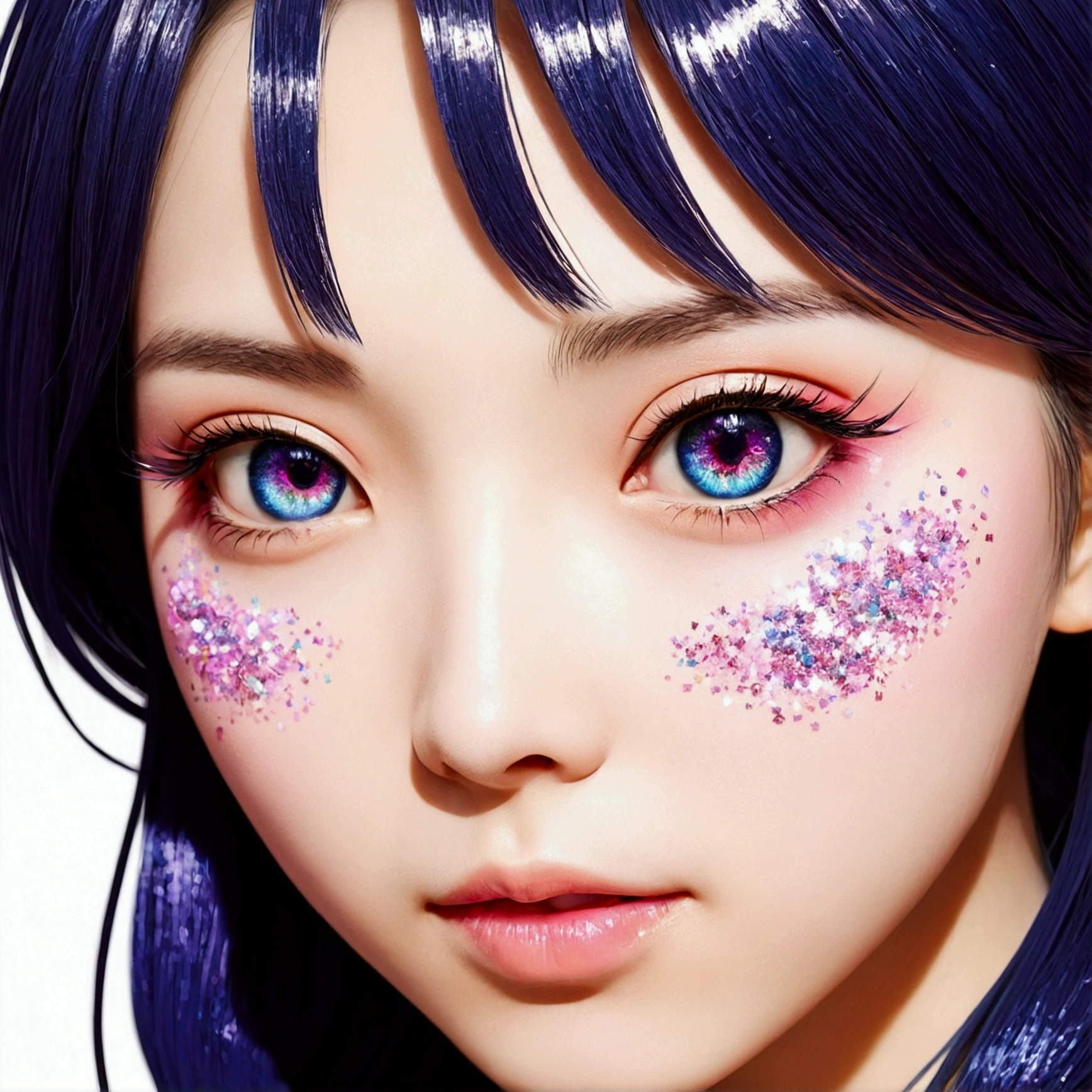 anime eyes only imagesglitterjapanese female eyescolorfulbrightillustrationsglitter effect, Overexposure,