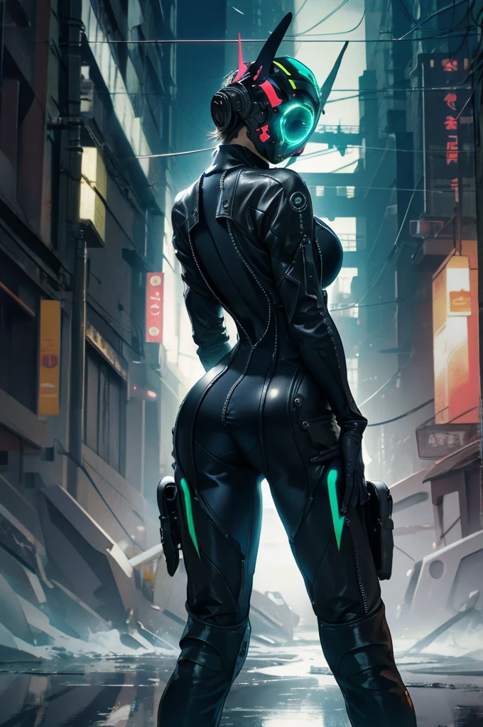 alone, RAW Photos, Realistic, masterpiece, Highest quality, High resolution, Super detailed, Official art, unity 8k wallpaper, formula wallpaper,  Gloomy atmosphere, Chiaroscuro, Celt, One girl,1 Female, Helmet, Bodysuits, black Bodysuits, Fits perfectly to the skin, biker clothes, Animal ears, Motorcycle Suit, leather, Large Breasts, night, moonlight, gloves, (((Unzip))), Inner Boobs, Pause, a person in a cyberHelmet, white cyberHelmet, wonderful, close, Motion Lines, Up, up, down,  I had already finished, Super detailed, Neon Light, Neon color, cyber punk, reflection, The Shining, spark,   A shy and seductive arched back position,