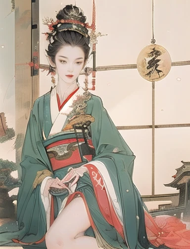 (8k, Highest quality, masterpiece),{practical, Original photo, Ultra-fine and transparent, image, practical Light, Delicate skin, (Beautiful slim woman, whole body, Age 25, Court Knight:1.5), thin legs, Microparticles, Long Hair, Detailed fingers, thin, Expressions of Ecstasy, Dynamic sexy pose, (Ancient Japan:1.8), No concealment,Beautiful views, (Wind and Sun:1.5),