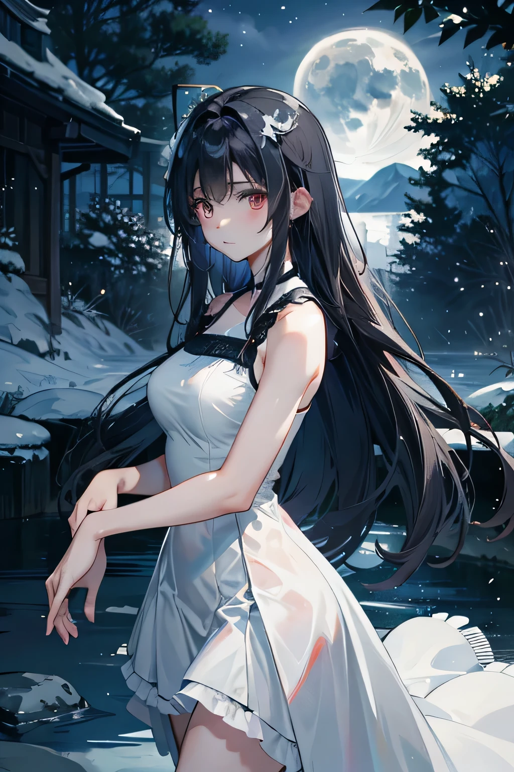 Autumn water for muscle jade for bones,Skin as white as cream, beautiful as a painting。
Xiao Xiyue,A long white dress,Hair as black as a waterfall,A pair of jade-like arms,The mountain breeze blows,Gently blow her hair,Also blow her pure white long dress,Reveals a touch of snow-white calves,It gives people unlimited reverie。
“OK,beautiful!”
Everyone's heart was shaken,The absolutely beautiful girl in front of me is like a fairy descending,Really beautiful like a fairy in the sky,Not worldly,Don't mess with worldly dust。
Especially her temperament,Clear as moonlight,Quiet and holy,His eyes swept over everyone without emotion