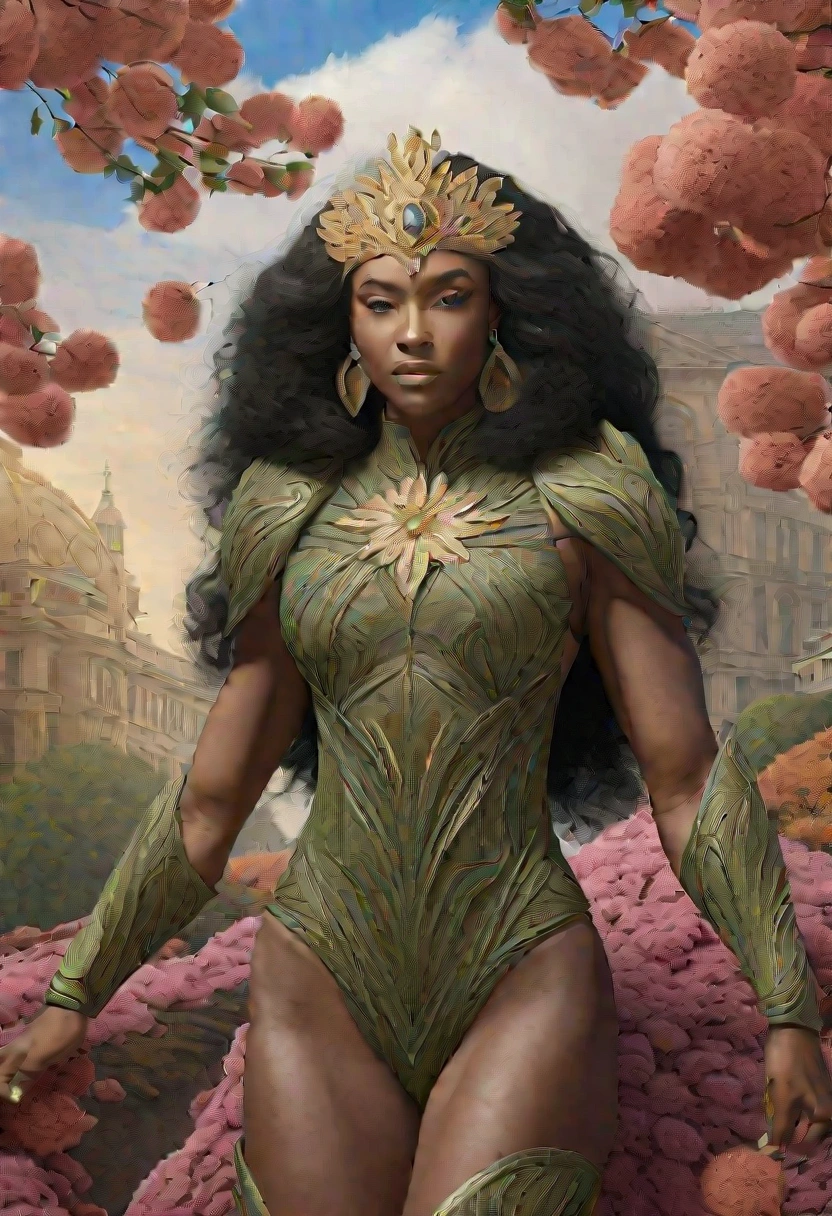 paris olympics games,(masterpiece, best quality, highres, UHD, perfect pixel, depth of field, 4k, RTX, HDR),(spread legs and show pussy:1.0),(pussy juice overflowing from the pussy:1.0),(powerful and huge giant hairy woman:1.2),(Porn actress:1.2),(big breasts:1.5),arafed woman in naked posing in the tokyo, a portrait inspired by Ryan Barger, tumblr, dada, oil on the body, bodybuilder supermodel bikini, covered in flower, feminine and muscular, muscular girl, massive muscles, muscular, shredded, muscular ultraviolent woman, powerful and huge, giant stunning goddess shot, huge muscles, very beautiful. big muscles