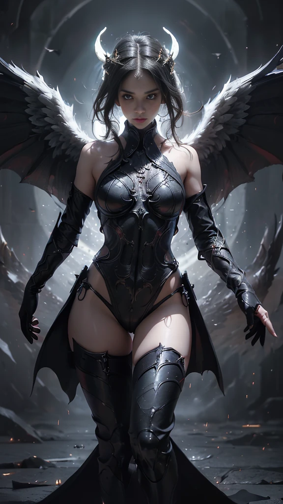 A gigantic rift, large breasts, Breast augmentation, plump breasts, fully grown breast, emphasis on wings, wings on shoulder, Angel wings and devil wings, white wings and black wings, (Realistic picture, highest resolution, 16ก), (A demon god with wide wings and enormous power on his shoulders..., Twelve wings on the shoulders., black bat wings:1.3 white angel wings:1.5), 6 angel wings, 6 devil wings, (Beautiful girl with two meter long hair, shiny black hairงาม, Smooth white skin, Lips are very red.), ((stand, already)), (big breasts, หัวBig tits), (gigantic breast, breast augmentation, Breast 400 cc., small waist, hips raised, small thighs, Long legs), (dynamic poses), (Armor that slightly conceals the body), Separate theme, (Angel wings and devil wings), floating in the air above the groundดิน, background darkness, Embraced with twelve wings, The horns that grow from the head are like a crown., He who has light, wears little armor, There is power coming out of the body., sparkling wings, white light black light, amazing wings, beautiful gesture, 8K resolution, Resolution 4000 x 2250 pixels, beautiful gesture, Angel wings and devil wings, (Realistic picture, highest resolution, 16K), (A demon god with wide wings and enormous power on his shoulders.., Twelve wings on the shoulders., black bat wings:1.3 white angel wings:1.5), Angel wings and devil wings, white wings and black wings,, Have wings 100 Have wings 1000, Angel wings and bat wings, wings inserted between wings, 12 wings, 6 angel wings, 6 bat wings, Angel wings and devil wings, white wings and black wings,, (Beautiful girl with two meter long hair, shiny black hair, Smooth white skin, Lips are very red.), very long hair, ((stand, toe)), (big breastsโต, หัวBig tits), (gigantic breast, small waist, hips raised, small thighs, Long legs), (dynamic poses), (black and white leotard, There are beautiful patterns., Decorated with gold embroidery., Show off your chest), Separate theme, (Angel Wings and Demon Lord Wings), floating in the air above the ground, background darkness, Embraced with twelve wings, He is white and black., A rainbow glow on the back of the head, The most busty breasts, Big tits, universe backdrop, dynamic gesture, Drive the skin, Smooth white skin, (The wings are in layers, alternating with white, alternating with black. The wings are alternating with layers of white, alternating with layers of black, and alternating again.), gold pattern set, A gigantic rift, large breasts, Breast augmentation, Big titsโคตรๆ, Show your breasts, Enlarged breast, Eye-catching milk stove, fully grown breast, เต้าBig tits