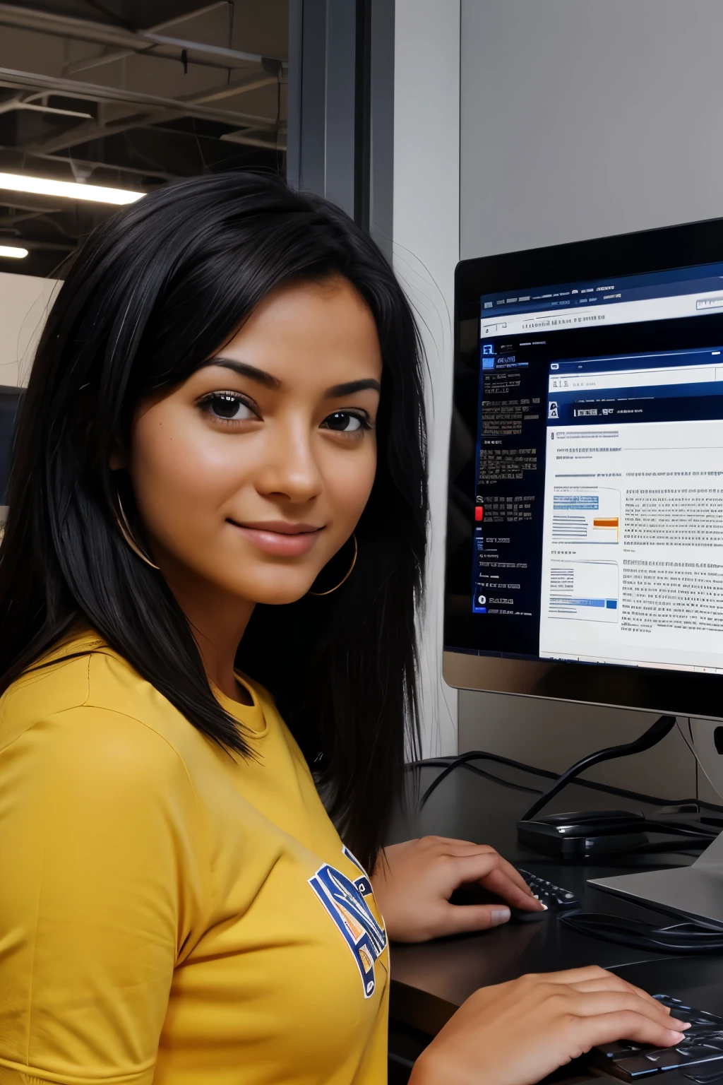 Advertise Erabyte software by a girl