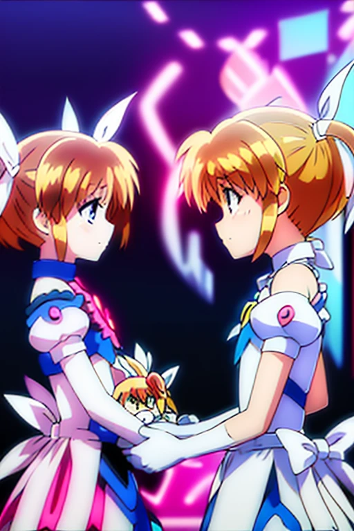 (((Alice Margatroid Costume Nanoha Takamachi Shanghai Doll)))、White ribbon、1girl