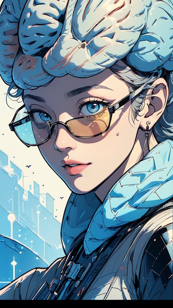 (((masterpiece, highest quality))),(((solo:1.2))),(((1girl:1.2))),32k wallpaper, very detailed, poster, vintage science fiction,(((((geometric cinematic movie poster))))), (bauhaus),(((abstract))),(((mid century modern))),(((((portfolio))))),(((((Close-up))))),(((((bust up))))),((((more various angle)))),(((highlight))),Vast landscape,(((complete. detailed face))),(((Extremely talented))),(((most complecated machine))),Colorful color scheme,(((((A face emerges from the brain))))),(((((The brain itself))))),(((((Parasitized Brain))))),(((Detailed Brain sunglasses)))