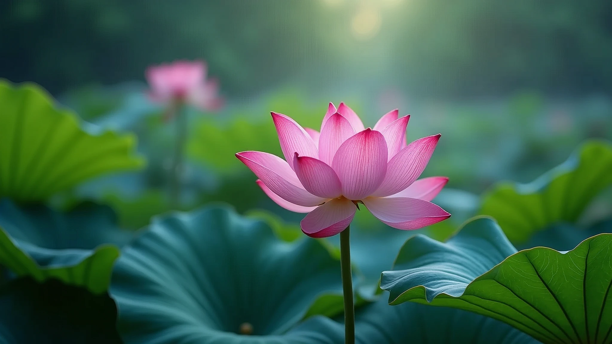 fantasy, magic energy,thailand、Lotus flowers bloom