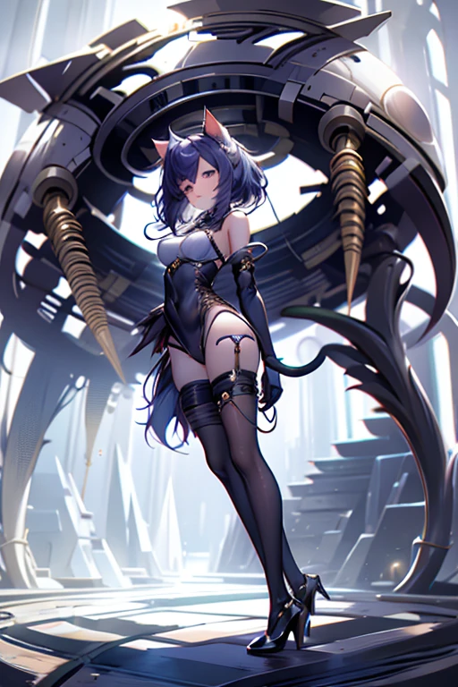 cute girl, Gazing into night city,cyborg,nit tops, sorrow, cyberpunk, T-back panty, blue eyes, hip, Moe,gold hiar,Underboob,Half ass,Tanuki face,micro bikini,peach hip,natural make up
