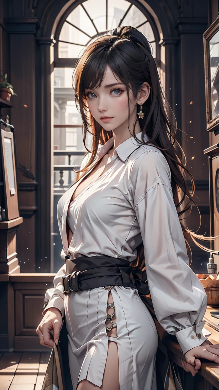 One girl, alone, Chizuru, See more KatsumiStyle, High resolution, High resolution, (((Highest quality, masterpiece))), Ultra-detailed illustrations, [Highly detailed face], (Cowboy Shot)