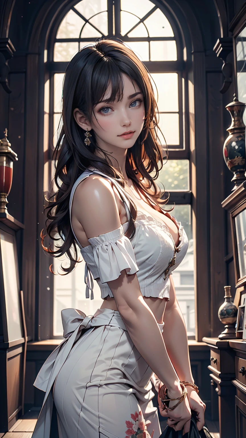 One girl, alone, Chizuru, See more KatsumiStyle, High resolution, High resolution, (((Highest quality, masterpiece))), Ultra-detailed illustrations, [Highly detailed face], (Cowboy Shot)
