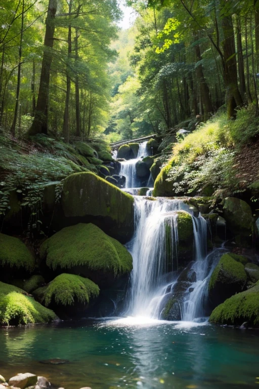 Highest quality、masterpiece、Lush forest