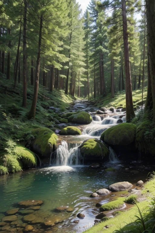 Highest quality、masterpiece、Lush forest