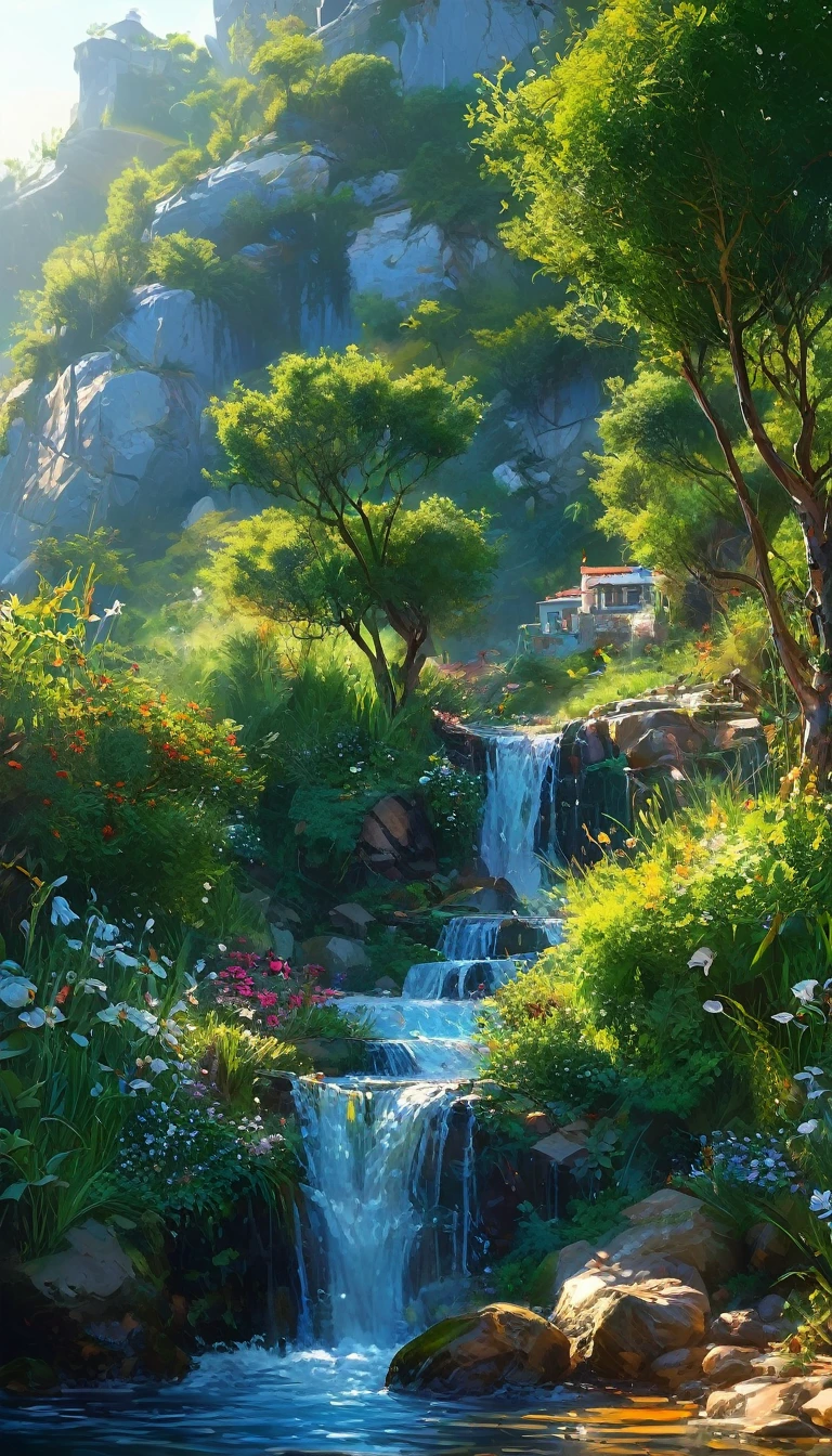 Hyper realist-surrealist and Fantastic composition, randomly serenity peacefuly landscape scenery Breathtaking fusion Multilayer techs splash style finely artistic works influence style by Michael Garmash Ivan Aivazosky İsmail İnceoğlu 8k RAW HDR UHD HQ premium effects hires art
