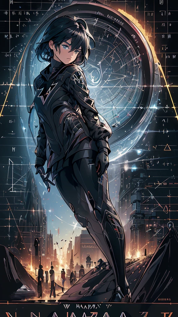 (((masterpiece, highest quality))),(((solo:1.2))),(((1girl:1.2))),32k wallpaper, very detailed, poster, vintage science fiction,(((((geometric cinematic movie poster))))), (bauhaus),(((abstract))),(((mid century modern))),(((((portfolio))))),(((((Close-up))))),(((((bust up))))),((((more various angle)))),(((highlight))),Vast landscape,(((complete. detailed face))),(((Extremely talented))),(((most complecated machine))),Colorful color scheme,(((((vantablack))))),(((((Very complicated mathematical formula))))),(((((forth Dimension)))))