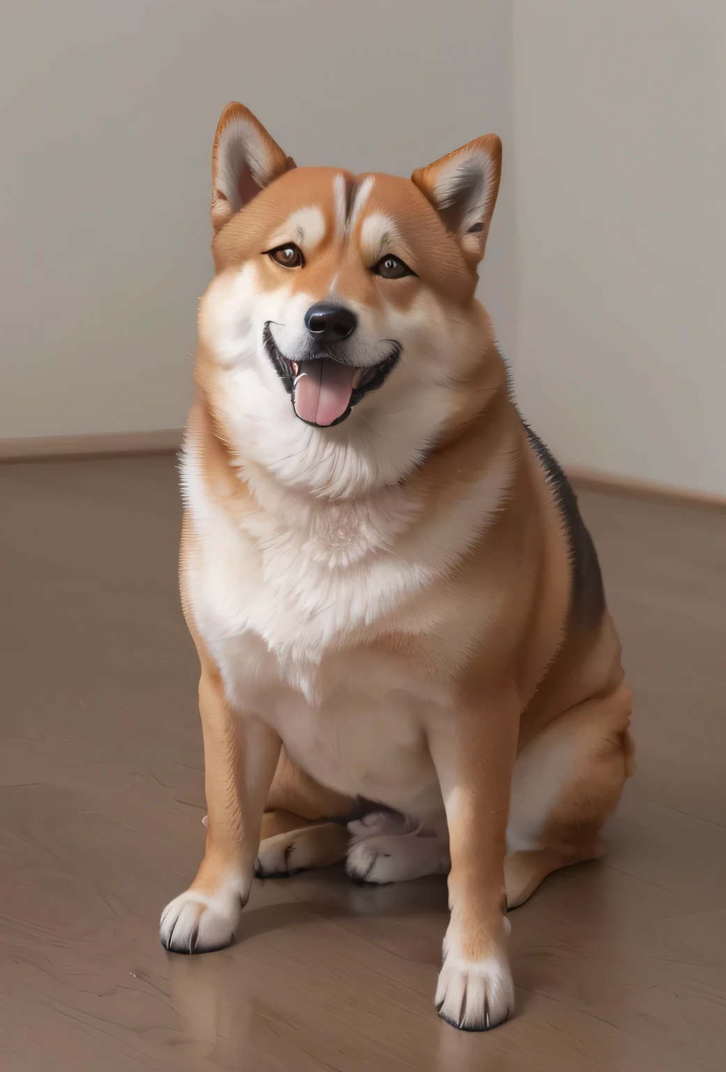 there is a dog sitting on a table with a ball in front of it, shibu inu, shiba inu, shiba inu dog, anthropomorphic shiba inu, doge, shiba inu portrait, inspired by Shiba Kōkan, shiba inu face, shiba figurine, japanese dog