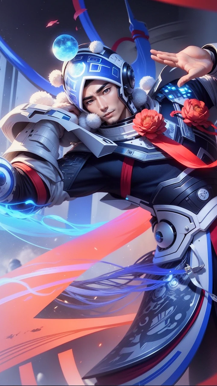 Future Technology Correspondent Space Sci-Fi Delicate facial features Black hair Chinese Male Mysterious man Covers the head