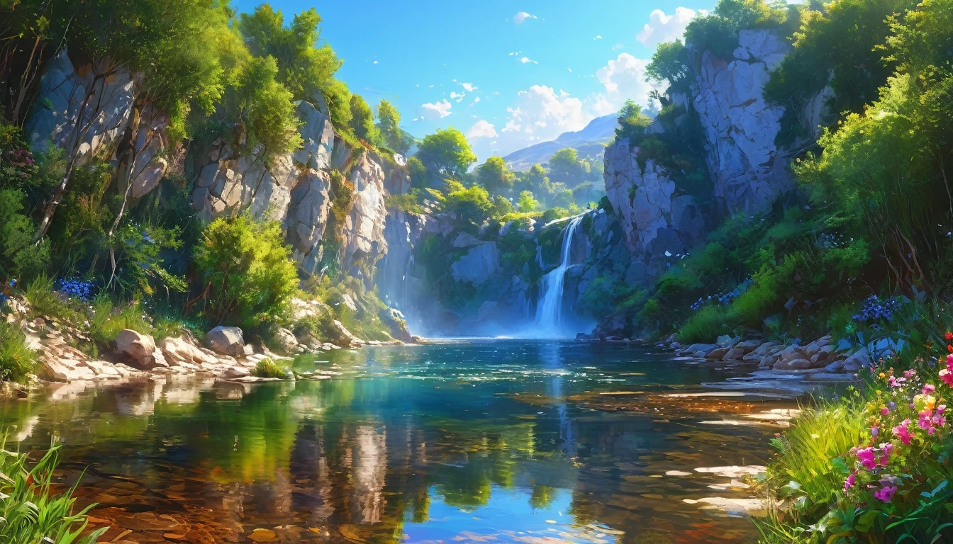 Hyper realist-surrealist and Fantastic composition, randomly serenity peacefuly landscape scenery Breathtaking fusion Multilayer techs splash style finely artistic works influence style by Michael Garmash Ivan Aivazosky İsmail İnceoğlu 8k RAW HDR UHD HQ premium effects hires art