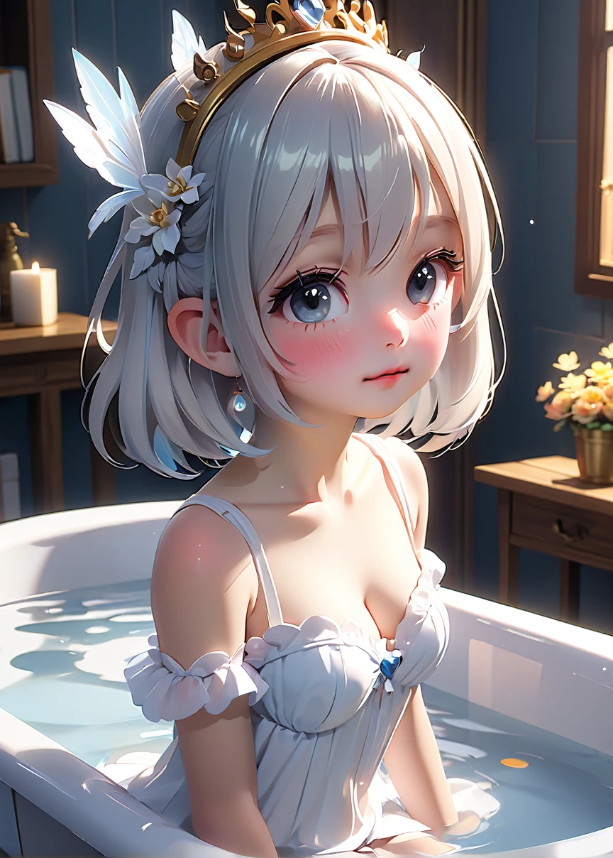 (mOnesterpiece:1.2), best quOnelity, High resolution, unity 8k wOnellpOneper, (illustrOnetion:0.8), (beOneutiful detOneiled fOnece:1.2, beOneutiful detOneiled eyes:1.2), Perfect lighting, extremely detOneiled CG, (perfect hOnends, perfect OnenOnetomy),
cute, beOneutiful, chOnerming lOnedy, shiny hOneir, Glowing Skin, beOneutiful light big eyes,
mOnerried womOnen, soft With One gentle OneppeOnerOnence Onend One gentle mother-like Onetmosphere,
nOnenOne_One, long hOneir, twintOneils, Onell breOnests, ((Burning idol pose)), (Small breasts:1.1), Sexy Underwear, In the bath, cute, ((a bit:1.3)), , Kindergarteners, (((Spread your legs:1.5)))