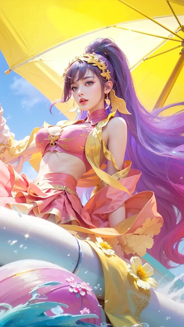 a close up of a 4 girls ,pink hair , big booobs , shadowbringers cinematic, 4 k detail fantasy, a beautiful fantasy empress, game cg, xianxia fantasy, xianxia hero, 2. 5 d cgi anime fantasy artwork, cinematic goddess close shot, ruan jia and artgerm, wow 4 k detail fantasy, hyper-detailed fantasy character, high definition, hyper- detailed,perfect, fantastic, detailed facial and body skin texture, detailed vagina (pussy),Honor of king,HOK.
