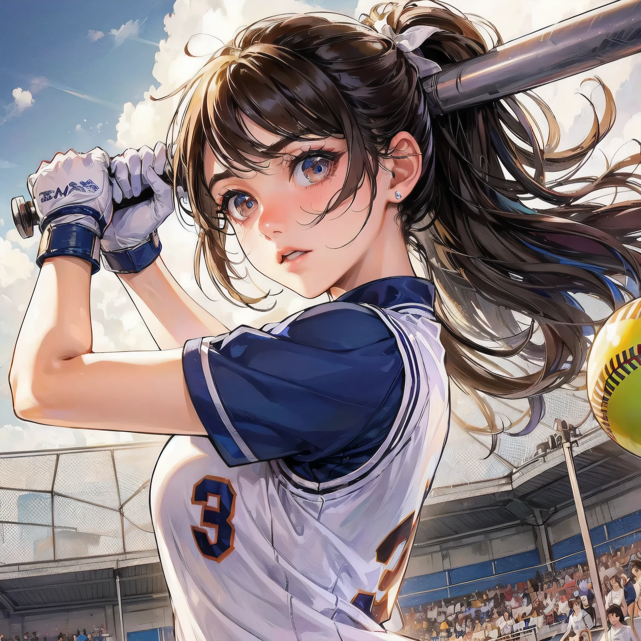  masterpiece, (textured skin), best quality, gorgeous beautiful girl, (a female gymnastics athlete), detailed clothes,large breasts,narrow waist,, (beautiful face), cinematic lighting, (at gymnastics venue ),