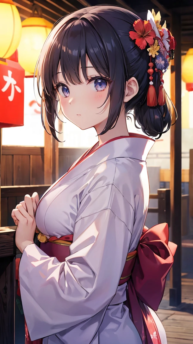 High resolution、girl、yukata、festival