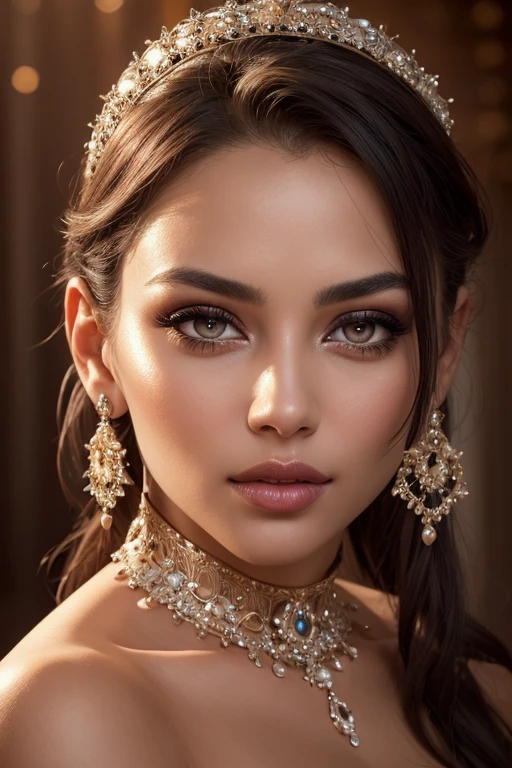 a sensual woman with piercing eyes, beautiful detailed eyes, beautiful detailed lips, extremely detailed face, long eyelashes, captivating gaze, alluring expression, serene mood, elegant pose, enchanting aura, cinematic lighting, vibrant colors, dramatic contrast, high quality, photorealistic, intricate details, nsfw masterpiece