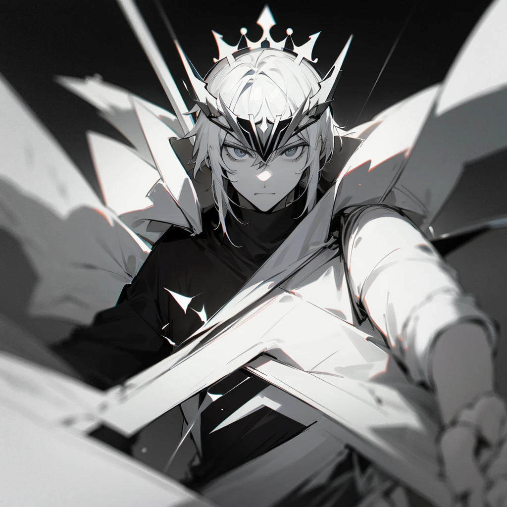 abstrak, black and white king