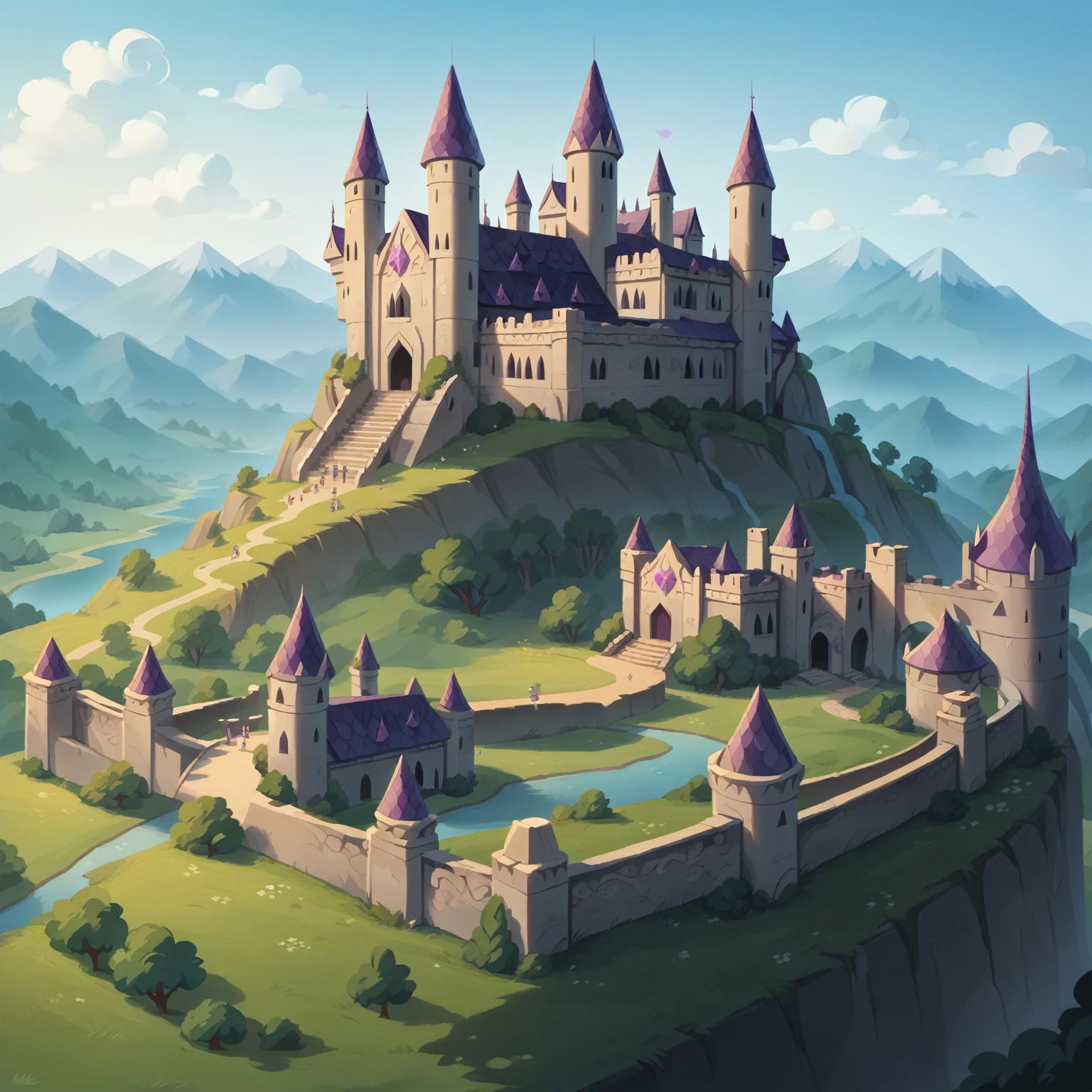 score_9, score_8_up, score_7_up, score_6_up, score_5_up, score_4_up, show accurate, scenary, marble castle, purple decorations,