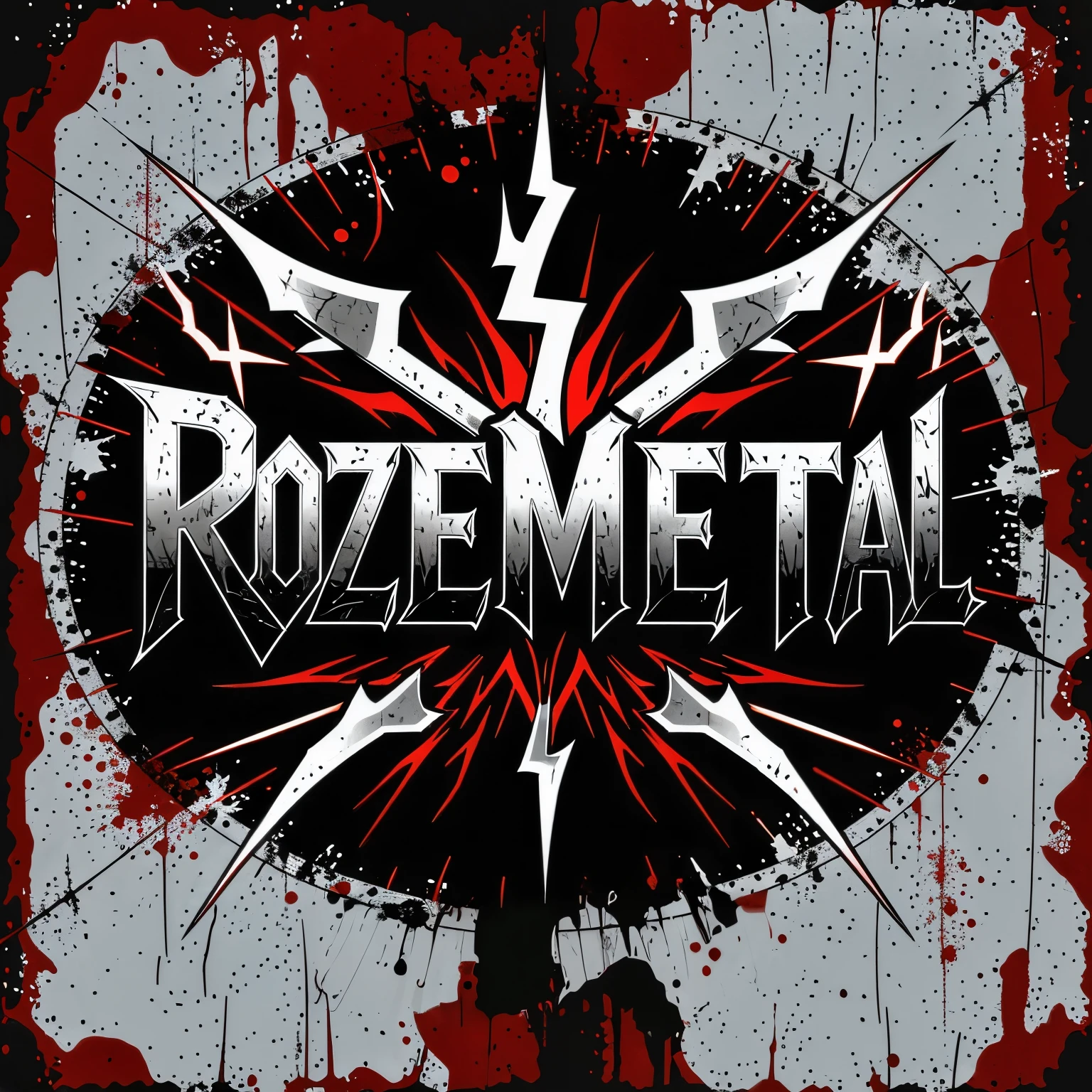 "ROZEMETAL"Create a cool speed metal logo