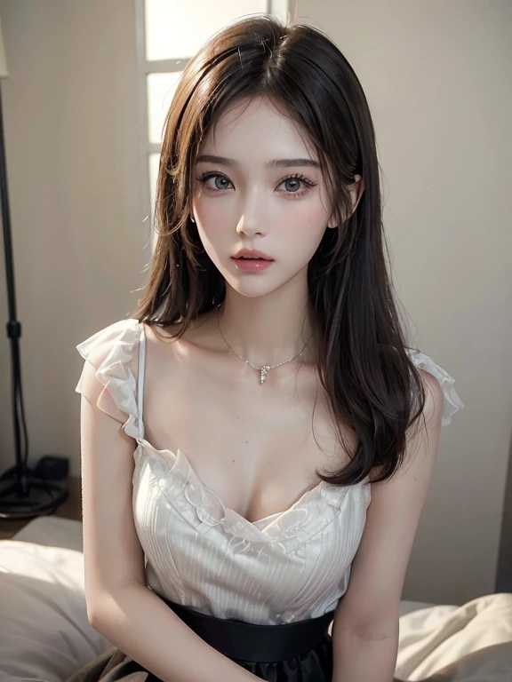 (Model as it is:1.5),The angle is the same,((16K, masterpiece, RAW Photos, Highest quality,Ultra-high resolution, Realistic, Highly detailed CG integrated in 16K)), 8k, diamond,wallpaper, Written boundary depth,Beautiful Face:1.4,Large, beautiful double eyelids,Cinematic Light,Beautiful Face,(Detailed face),(Slender and pretty woman:1.4),(20-year-old),(With the same expression:1.4),The pose remains the same