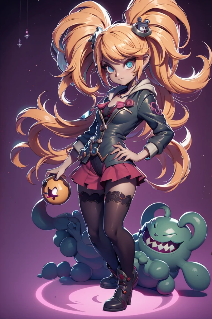 girls estilo rayman legends, character estilo art rayman legends, model sheet, girl , fully body, Giant Accessories,Giant Monster, mascot, ly, sensuality, GIANT GUN PORTS,sexTight tunics, Legs, alien, curve, ((low-cut top)), monster in turn, Legs long,monster, monster in turn, thigh-high lace pantyhevil Monsters around, short red circle skirt underneath,((wearing a very cute and warm sweater))