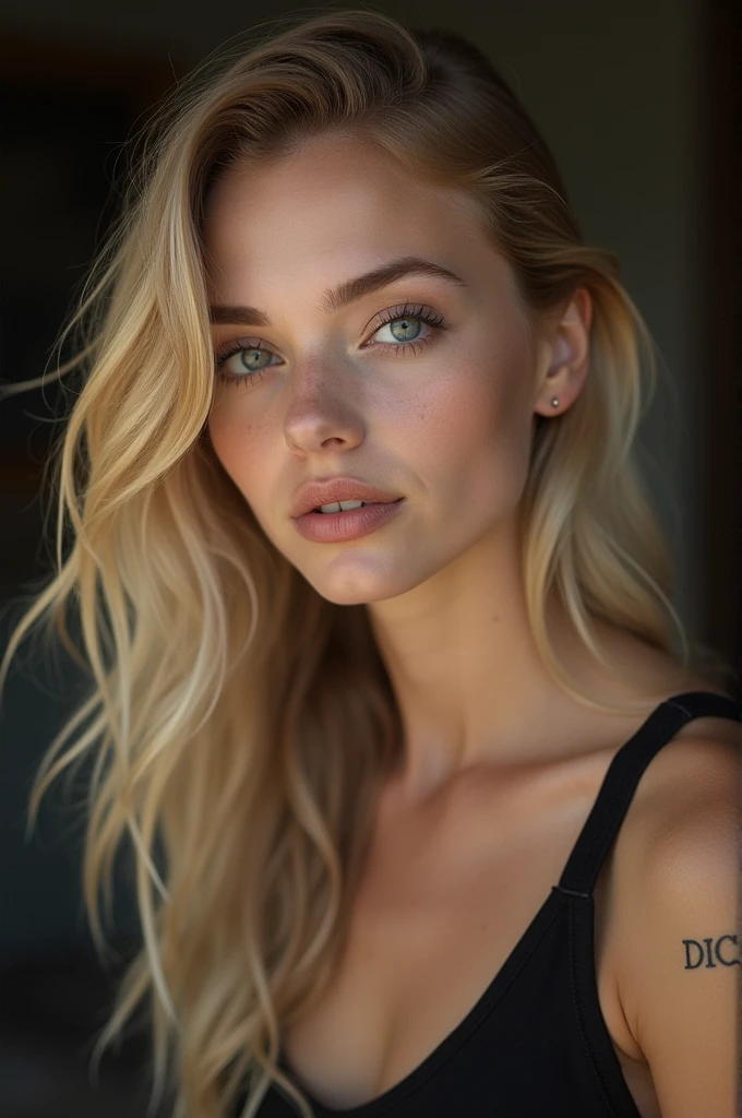 sombre photo portrait femme blonde instagram