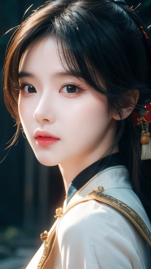 Epic water bend shooting, in front, Award-winning photography, wuxia, Beautiful Chinese woman,The face is very clear, Realistic eye style, Bokeh,Surrealist illustration style, Super Detail, Movie screenshots Unreal Engine, Zbrush3D artVray,Special brilliance,Post effects,Optical Flare - Niji 5 - Style Expression - S 400
