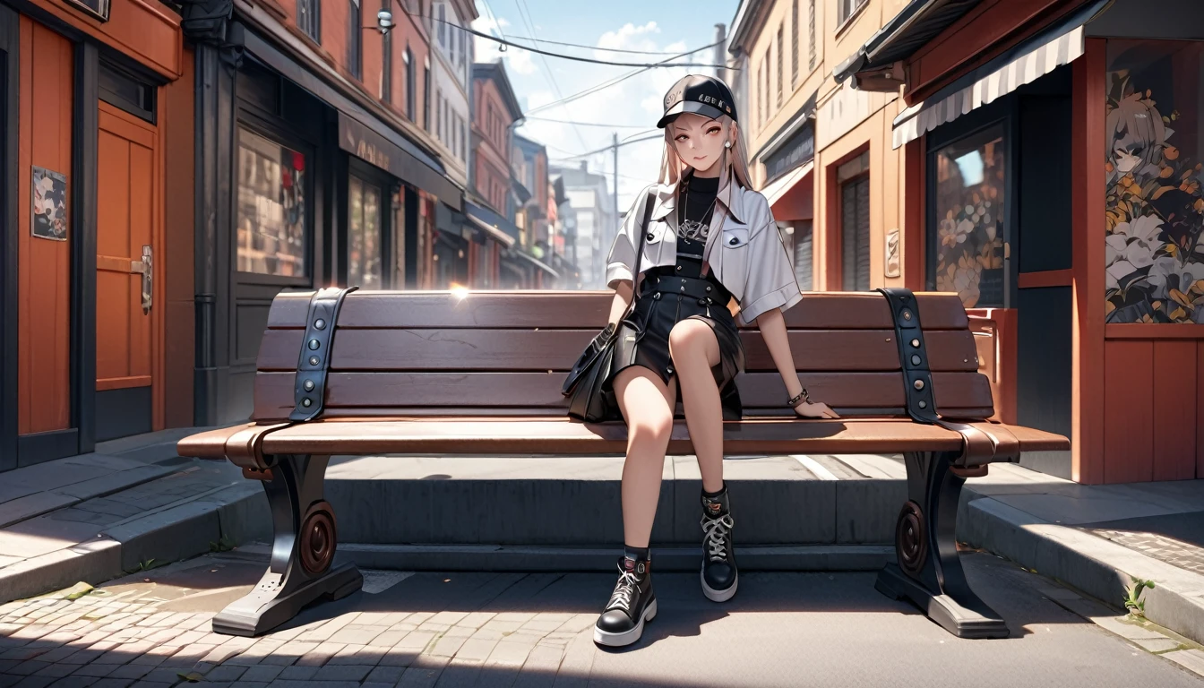 PHOTO OF A 25 YEAR OLD CHILD WITH A CHARMING APPEARANCE, NAME NARUTO, WEARING COOL MAFIA CLOTHES. BLACK, , AND A REALISTIC STREET SEAT.