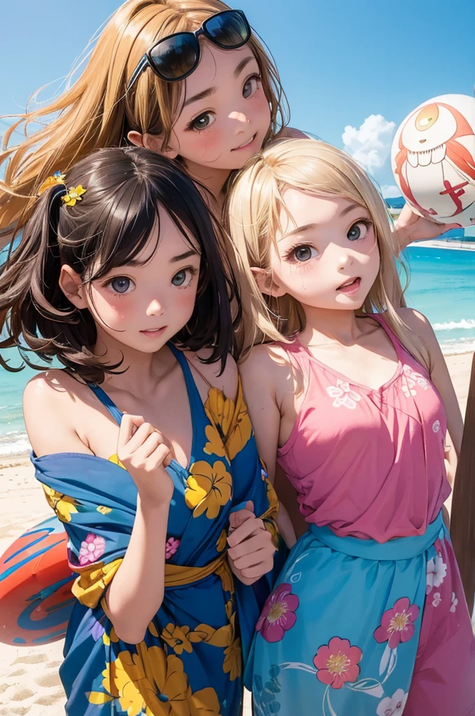 (masterpiece, best quality:1.1),
popart style,flat color,(two girls),cute face,tween,(enjoy trip),(beach,okinawa),Japan, selfie,beautiful detailed scenery, friendly,very happy,beautiful lighting,dynamic angle,depth of field,photographic portrait, sharp,