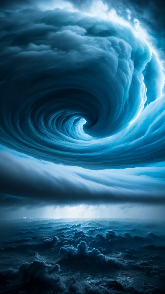 a whirlwind, dynamic swirling vortex, stormy clouds, tornado, high speed motion, dramatic lighting, cinematic atmosphere, moody blue and gray tones, powerful wind effects, photorealistic, 8k, best quality, cinematic, concept art
