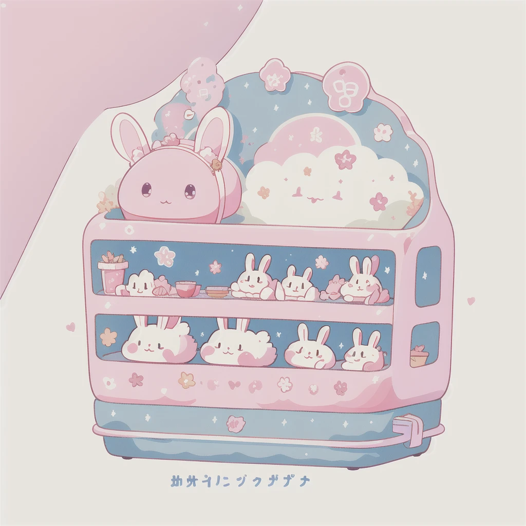 rabbit,Highest quality、Masterpiece、Official Art、Dynamic composition、Super detailed、An illustration、cute、cute、fluffy、