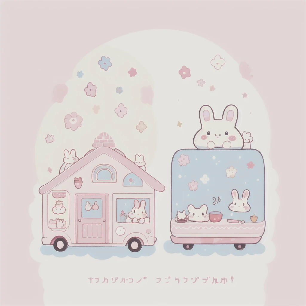 rabbit,Highest quality、Masterpiece、Official Art、Dynamic composition、Super detailed、An illustration、cute、cute、fluffy、Sanrio、Marumaru、mascot、Sanrio、Poster、