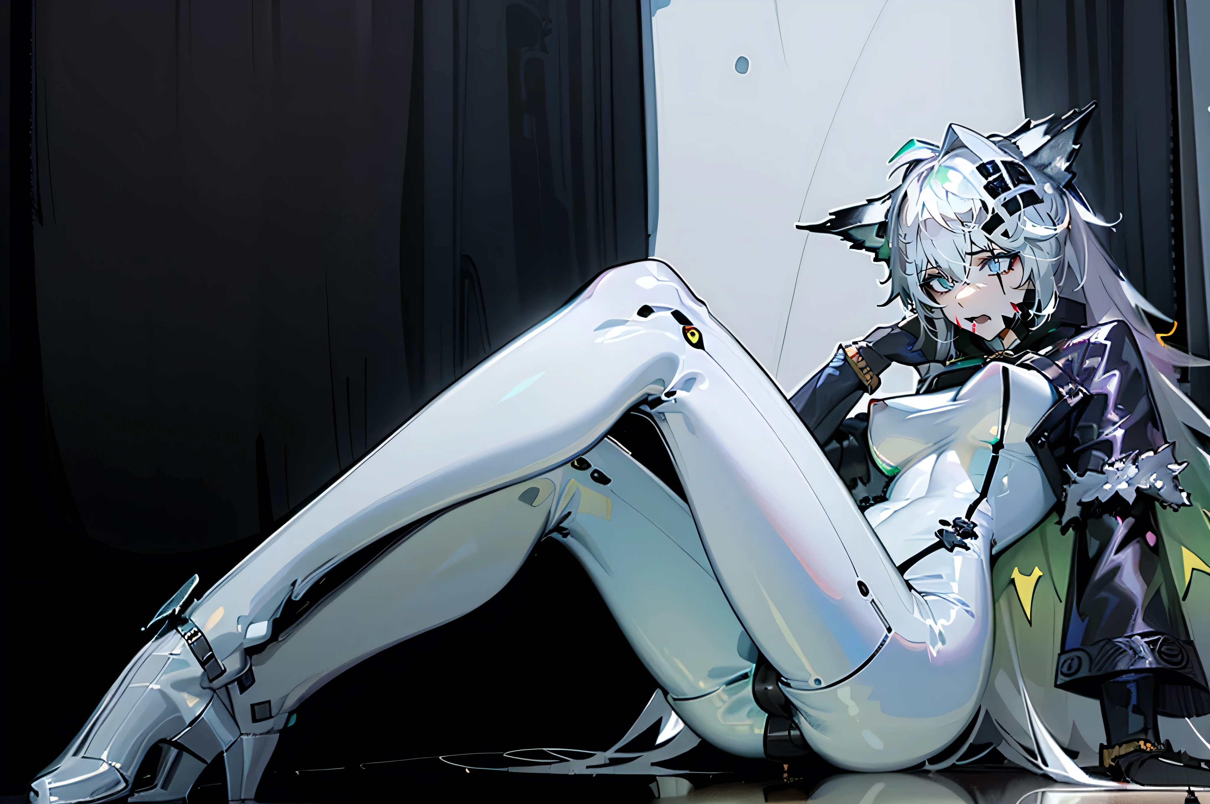 ((Highest quality)), ((masterpiece)), ((detailed)),(Browsing Caution)
(8k) delicate (Transparent bodysuit)((girl,Black penis))(ultra-detailed) (high resolution)
Long Hair, milf legs crossed