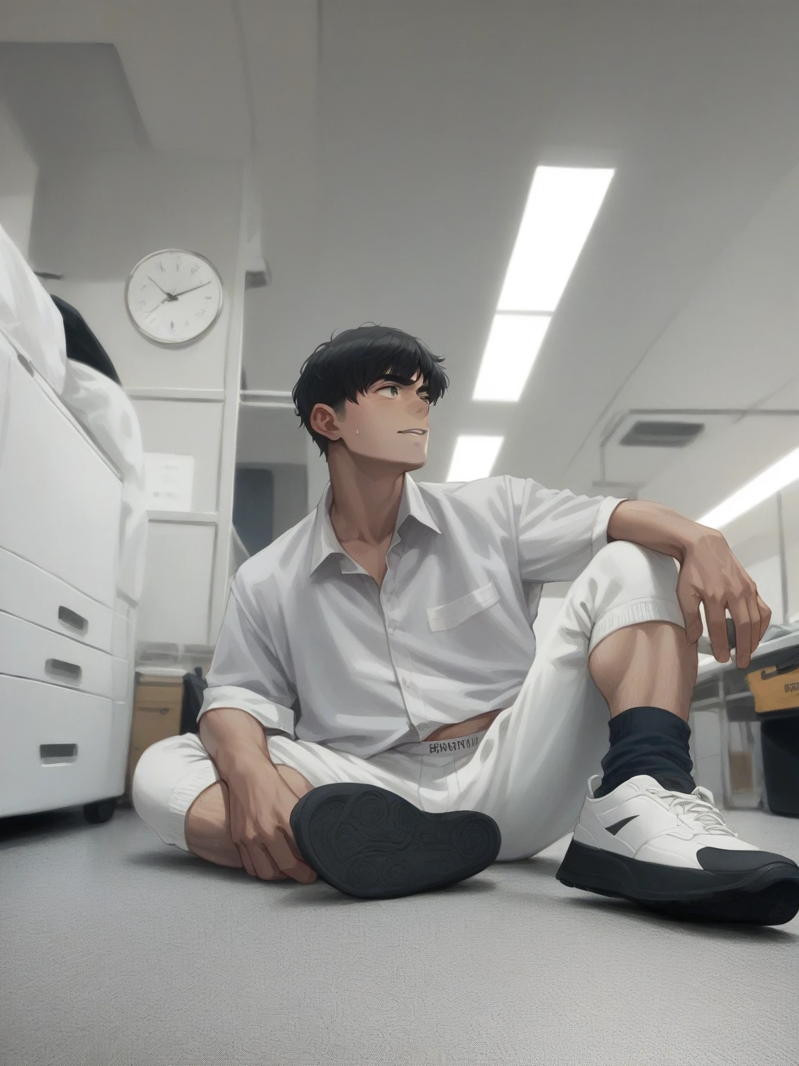 Sporty boy
Showing feet
Underwear