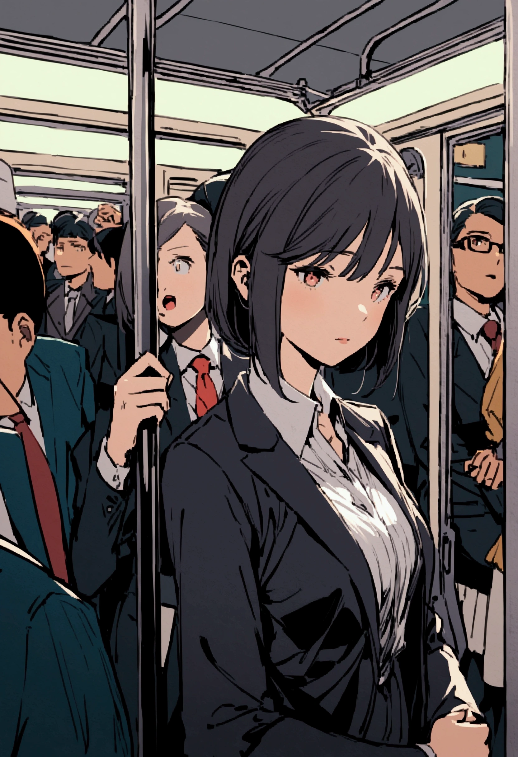Office lady in a suit、office、desk work