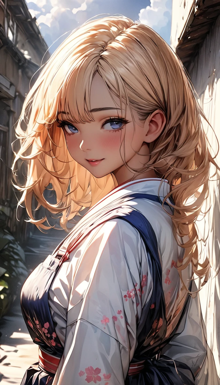 (high quality, 8k, 4K, High Contrast, masterpiece:1.2, 最high quality, Best aesthetics), 1 female, (Realistic skin texture:1.3),Optimal，masterpiece，High resolution，最high quality，Hyper HD，(((Simple configuration)))、(((The background is a white wall:1.2)))、One Girl、Perfect Anatomy、Picturesque、sketch、Very delicate、Cloud-like wall、、Floral、Delicate depiction、Abstract、Bright colors overall、Gentle color、Japanese Clothing、Taisho Romance、(masterpiece、最high quality、最high quality、Official Art、Beautiful, beautiful:1.2)