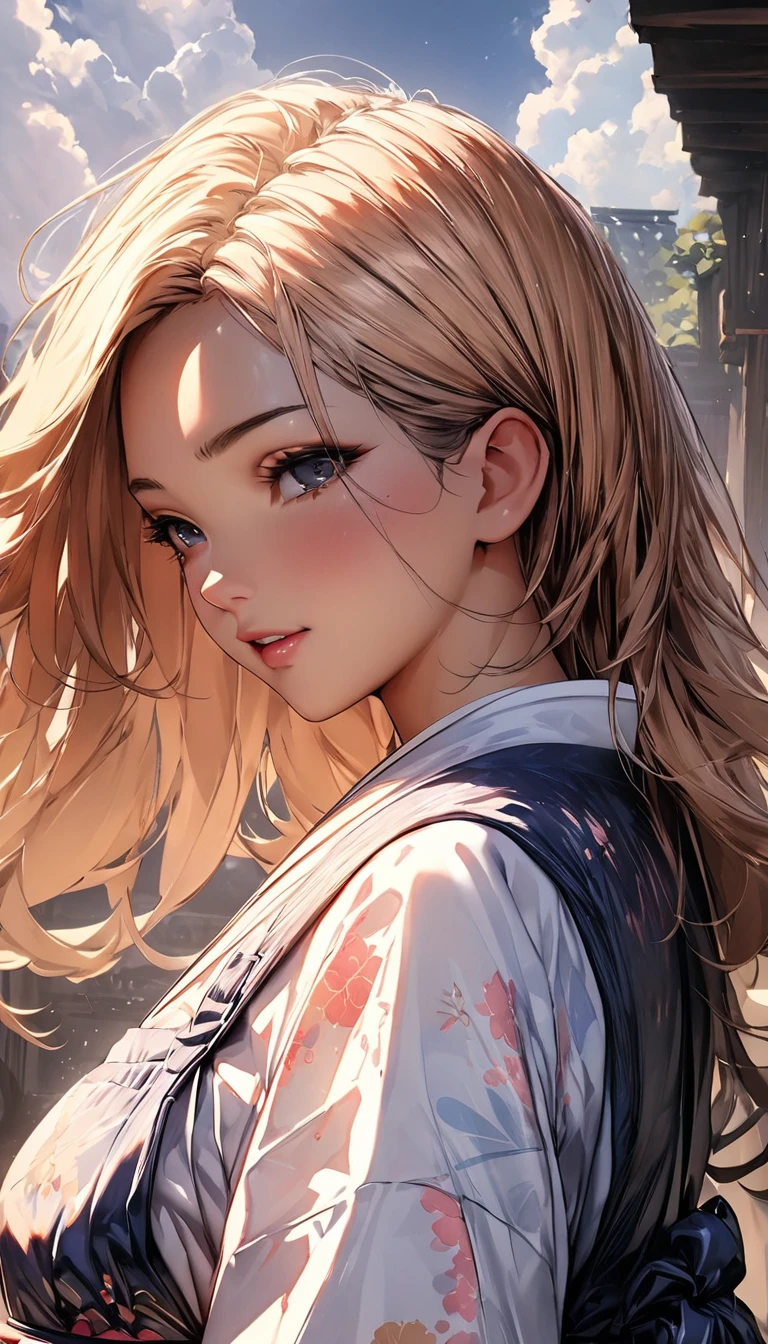 (high quality, 8k, 4K, High Contrast, masterpiece:1.2, 最high quality, Best aesthetics), 1 female, (Realistic skin texture:1.3),Optimal,masterpiece,High resolution,最high quality,Hyper HD,(((Simple configuration)))、(((The background is a white wall:1.2)))、One Girl、Perfect Anatomy、Picturesque、sketch、Very delicate、Cloud-like wall、、Floral、Delicate depiction、Abstract、Bright colors overall、Gentle color、Japanese Clothing、Taisho Romance、(masterpiece、最high quality、最high quality、Official Art、Beautiful, beautiful:1.2)