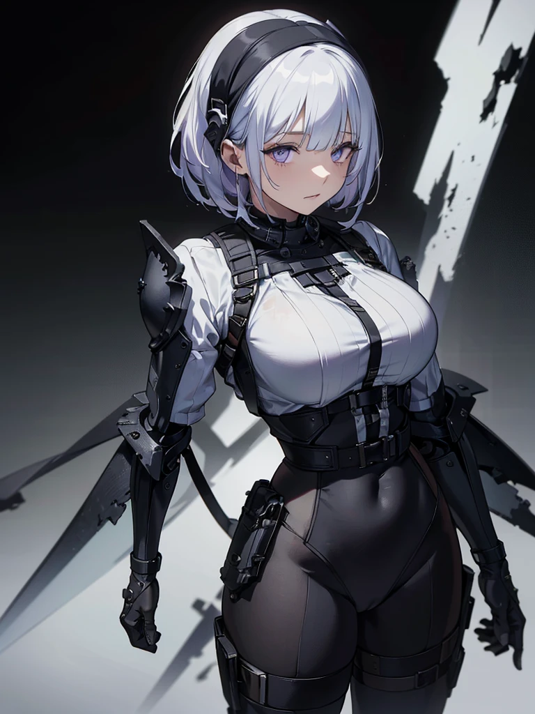 The background is a dark and desolate landscape, Horror movie atmosphere. Her figure is very beautiful, Emphasizing the dark and crazy elements. Skillfully expressing the effects of light and shadow, detailed, The face and expression of the black costume are also carefully drawn....., White Background, [1 girl:7], (Tilt your head:1.2), ([sketch|watercolor \(Moderate\)]:1.15),Chaotic abstract background, Vector Trace, Gradient blending and whole body, Artistic elements add depth to the work. The overall atmosphere is creepy and nightmarish....., With a unique artistic touch. This movie is、The dark and crazy world of horror movies depicted in HD., Evoke visual stimuli and aesthetic sense,