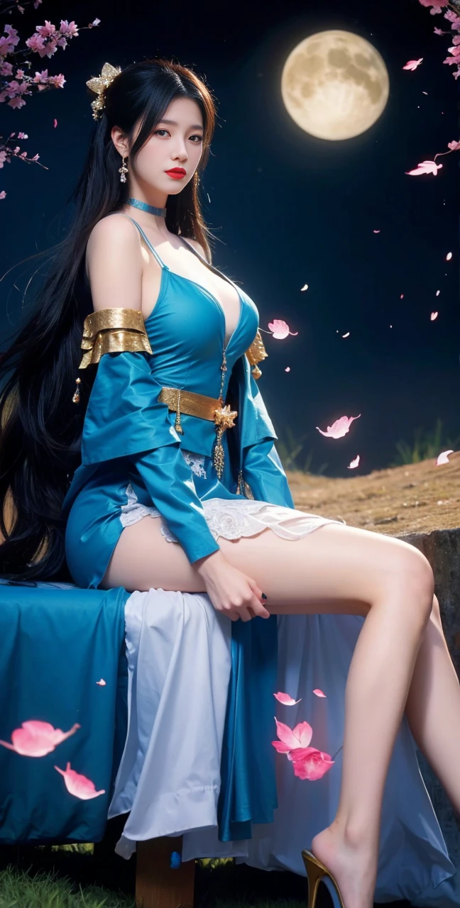 best quality, tmasterpiece,Ultra-high resolution,Clear face,(Reality:1.4),ferpect lighting,(upper body shot), (photorealistic:1.50), anime wallpaper, Guviz style artwork, cover-up fantasy up to magic , by Yang J, Guviz, beautiful artwork illustration, beautiful digital artwork, beautiful digital illustration, Li Song, beautiful anime portrait, art style in Beauvot, Lips wear thick red lipstick,