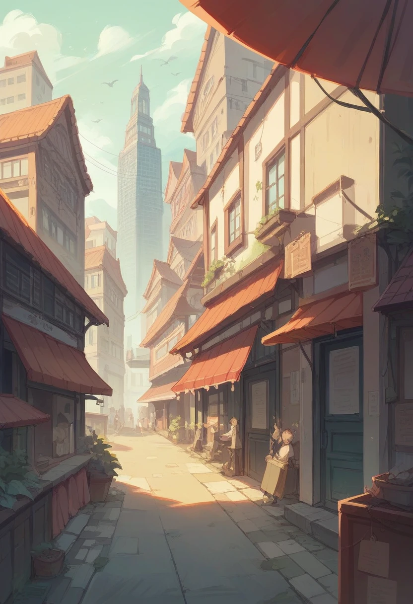 Build a very prosperous city in the year 3000 with only buildings.
