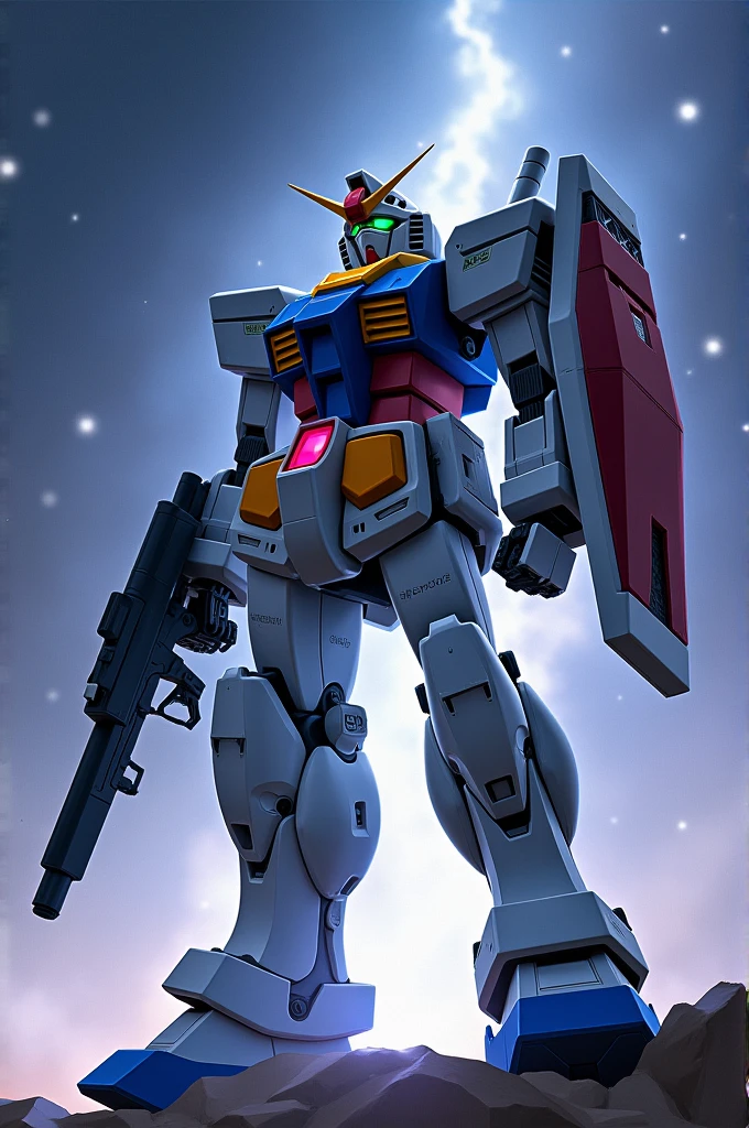 (Highest quality), Highest qualityのイラスト,Ryo Yasuhiko Japanese style illustration,future, Mobile Suit, Gundam, smoke, mechanical, Digital Sculpture, 超High resolution, Absurd, Deep shine effect, High resolution, Particles of light, Cinema Lighting, Depth of written boundary,Flare,universe space